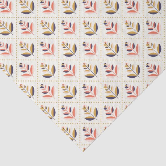 Abstract floral pattern with alternating designs seidenpapier (Detail)