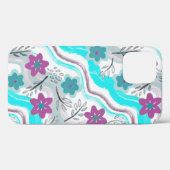 Abstract Floral Retro Swirls Case-Mate iPhone Hülle (Rückseite (Horizontal))