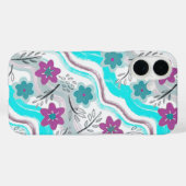 Abstract Floral Retro Swirls Case-Mate iPhone Hülle (Rückseite (Horizontal))