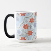 Abstract Floral Retro Swirls Verwandlungstasse (Links)