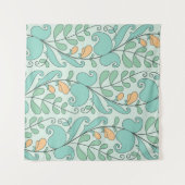 Abstract floral seamless pattern wandteppich (Vorderseite (Horizontal))