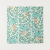 Abstract floral seamless pattern wandteppich (Vorderseite)