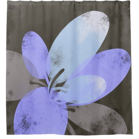 Abstract Floral Shower Curtain Duschvorhang (Vorderseite)