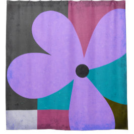 Abstract Floral Shower Curtain Duschvorhang