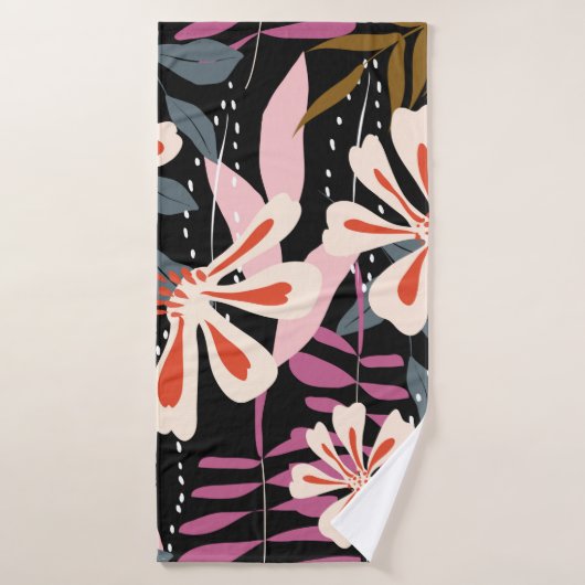 Abstract floral surface pattern seamless backgroun badehandtuch (Badehandtuch)