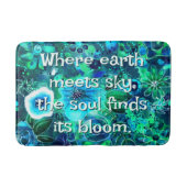 Abstract Floral Teal Blue Green Personalized Badematte (Vorderseite)