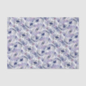 Abstract Floral Watercolor Pattern Lavender Blue Seidenpapier (Vorderseite)