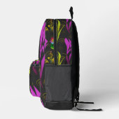 Abstract Floral with Spirals 1 Bedruckter Rucksack (Rechts)
