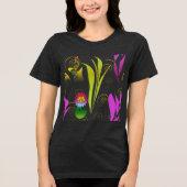 Abstract Floral with Spirals 1 Tri-Blend Shirt (Vorderseite)