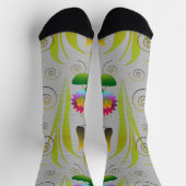 Abstract Floral with Spirals 2 Socken (Oben)