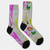 Abstract Floral with Spirals 2 Socken (Rechts)