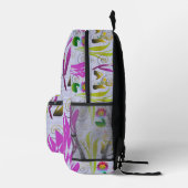 Abstract Floral with Spirals 3 Bedruckter Rucksack (Rechts)