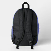 Abstract Floral with Spirals 5 Bedruckter Rucksack (Rückseite)