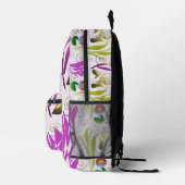 Abstract Floral with Spirals 6 Bedruckter Rucksack (Rechts)