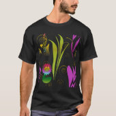 Abstract Floral with Spirals T-Shirt (Vorderseite)