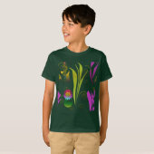 Abstract Floral with Spirals T-Shirt (Vorne ganz)