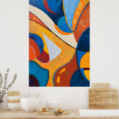 Abstract Flow of Colors Poster (Küche)