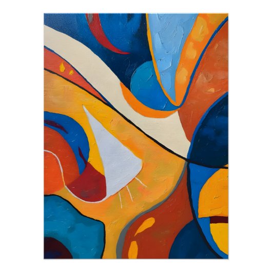 Abstract Flow of Colors Poster (Vorderseite)
