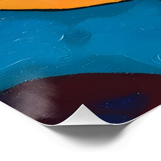 Abstract Flow of Colors Poster (Ecke)