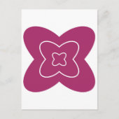 Abstract flower design with magenta petals postkarte (Vorderseite)