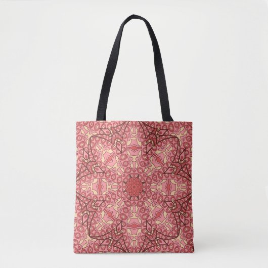 Abstract flower mandala ethnic seamless pattern tasche (Vorderseite)