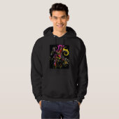 Abstract Flowers Melting Psychedelic Colors Hoodie (Vorne ganz)