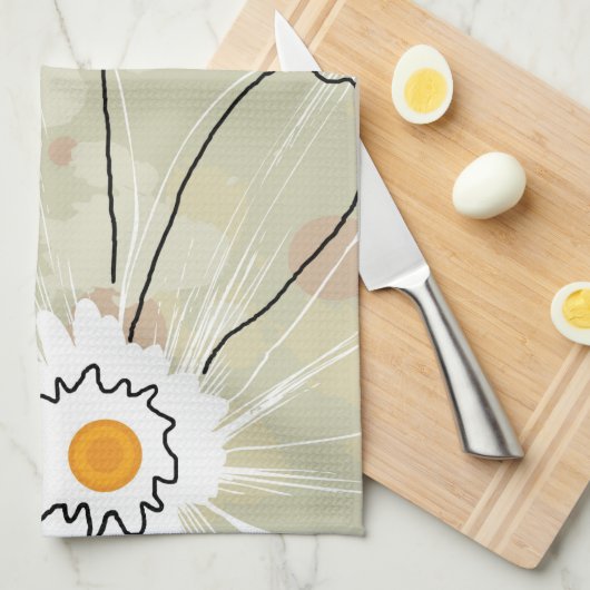 Abstract Flowers Microfiber Kitchen Towel Geschirrtuch (Viertel Falte)