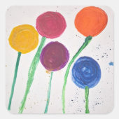 Abstract Flowers Sticker (Vorderseite)