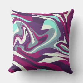Abstract Flowing Colors Pattern Kissen