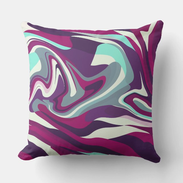 Abstract Flowing Colors Pattern Kissen (Vorderseite)