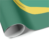 Abstract Flowing Green and Yellow Design Geschenkpapier (Rolleneckpunkt)