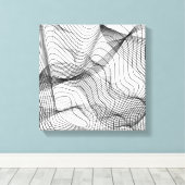 Abstract Flowing Lines Wall Art – Minimal Line Art Leinwanddruck (Insitu (Holzboden))