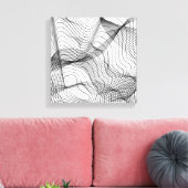Abstract Flowing Lines Wall Art – Minimal Line Art Leinwanddruck (Insitu (Wohnzimmer))