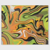 Abstract Flowing Waves of Autumn Colors Geschenkpapier (Flach)