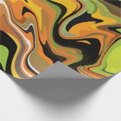 Abstract Flowing Waves of Autumn Colors Geschenkpapier (Ecke)