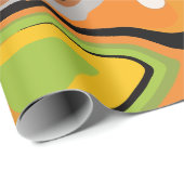 Abstract Flowing Waves of Autumn Colors Geschenkpapier (Rolleneckpunkt)