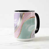 Abstract Fluid Art Pastel Mug – Trendy Pastel Art Tasse (VorderseiteRechts)