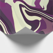 Abstract Fluid Art with Purple and Cream Tones Geschenkpapier (Ecke)