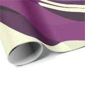 Abstract Fluid Art with Purple and Cream Tones Geschenkpapier (Rolleneckpunkt)