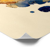 Abstract Fluid Ink Archer – Modern Motion Wall Art Poster (Ecke)