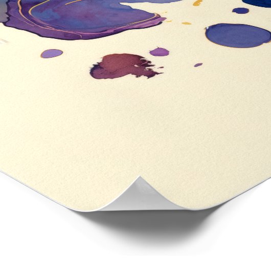 Abstract Fluid Ink Rock Climber – Modern Motion Poster (Ecke)