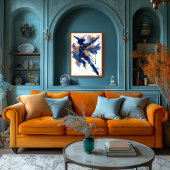 Abstract Fluid Ink Skater – Dynamic Motion Art Poster