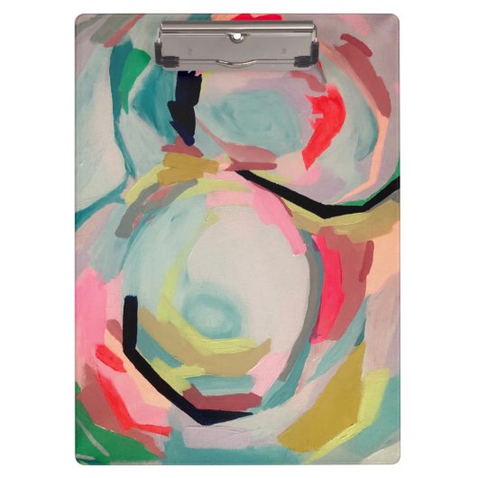 Abstract Fluro Acrylic Painting   Klemmbrett (Vorderseite)