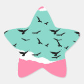 Abstract Flying Birds Sticker Design (Vorderseite)