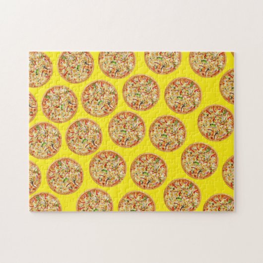 Abstract Food art, Pizza Puzzle (Horizontal)