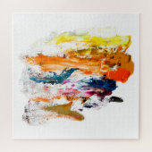 Abstract Forms Born from a Living Artist’s Palette Puzzle (Horizontal)