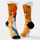 Abstract Forms Born from a Living Artist’s Palette Socken (Gewinkelt)