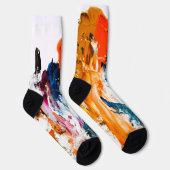 Abstract Forms Born from a Living Artist’s Palette Socken (Rechts)