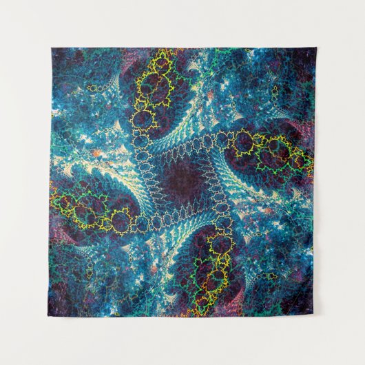 Abstract fractal background - computer-generated i wandteppich (Vorderseite)