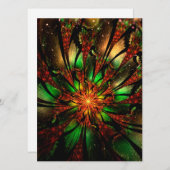 Abstract fractal flower design. einladung (Vorne/Hinten)